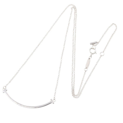 Tiffany & Co Necklace T Smile Small 40.5 45.5 cm 18k White Gold — view 2