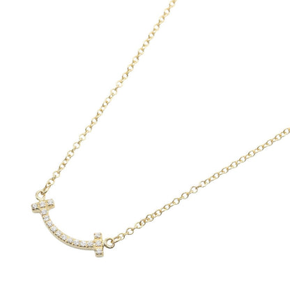 Tiffany & Co Necklace T Smile Mini Diamond 40.5 46 cm 18k