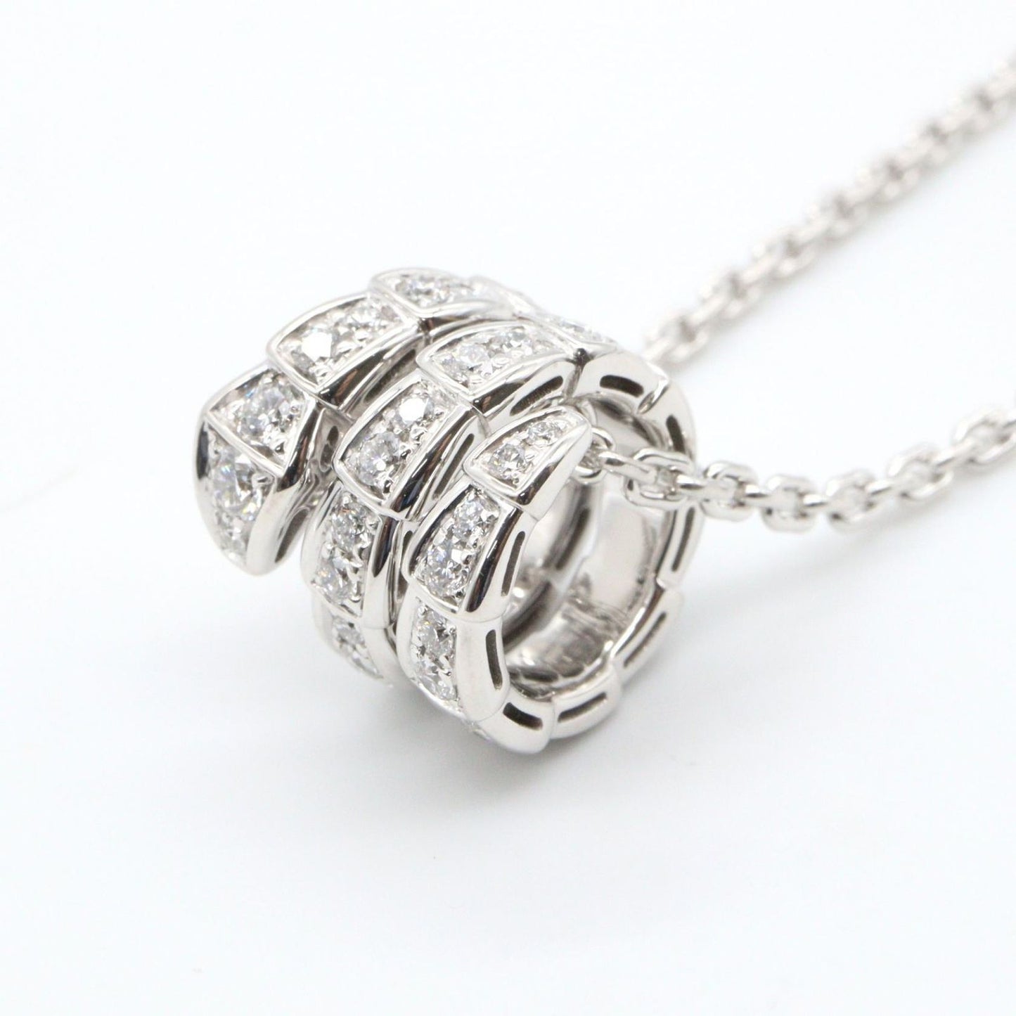 Bvlgari Necklace Serpenti Viper Diamond 41.5 44 cm 18k White Gold — view 5