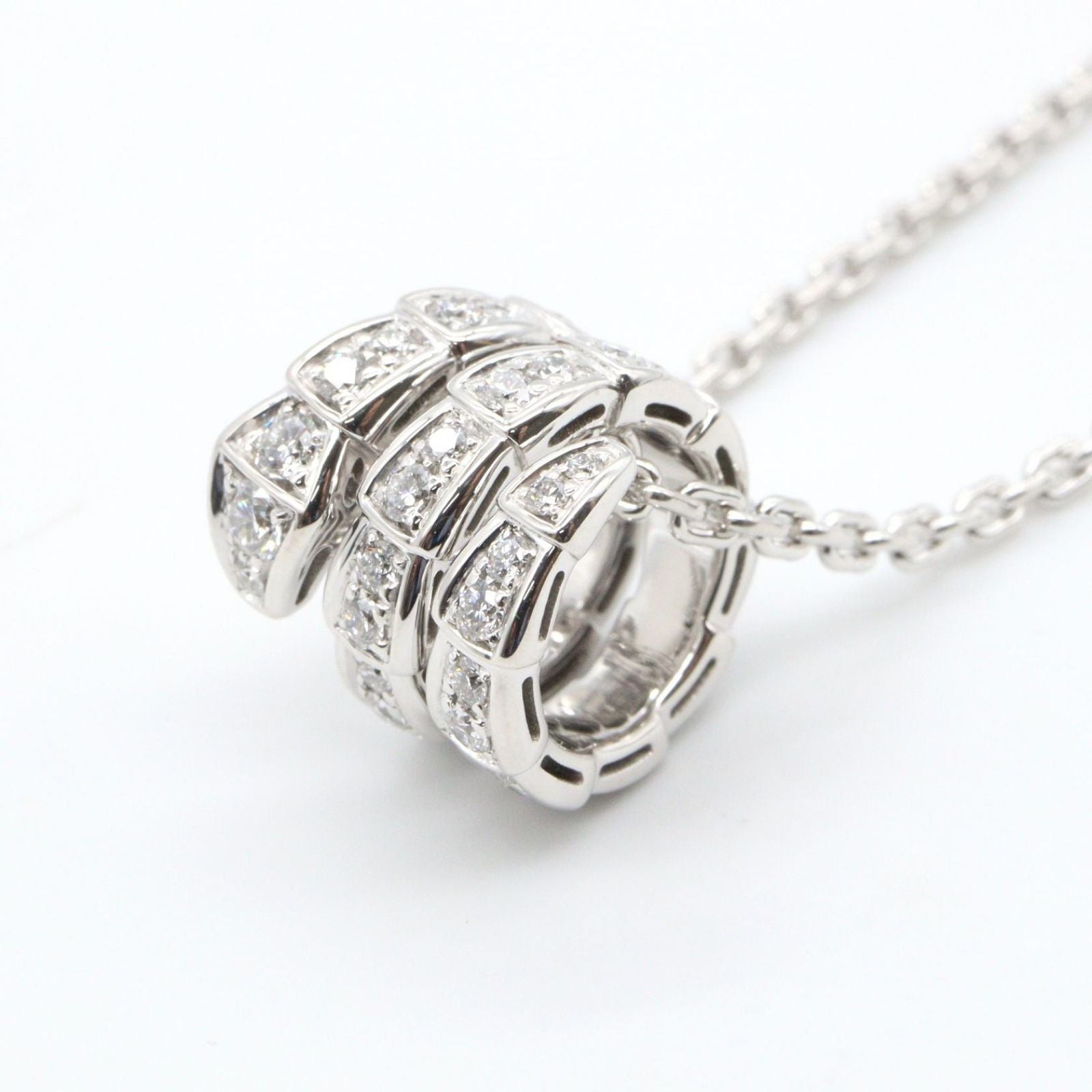 Bvlgari Necklace Serpenti Viper Diamond 41.5 44 cm 18k White Gold — view 5