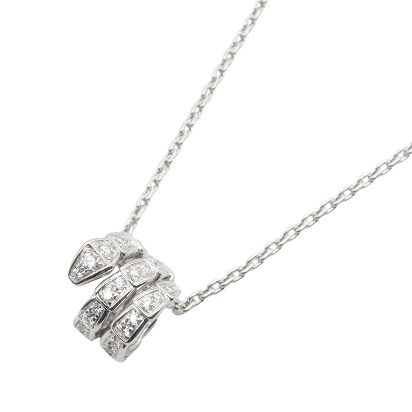 Bvlgari Necklace Serpenti Viper Diamond 41.5 44 cm 18k White Gold