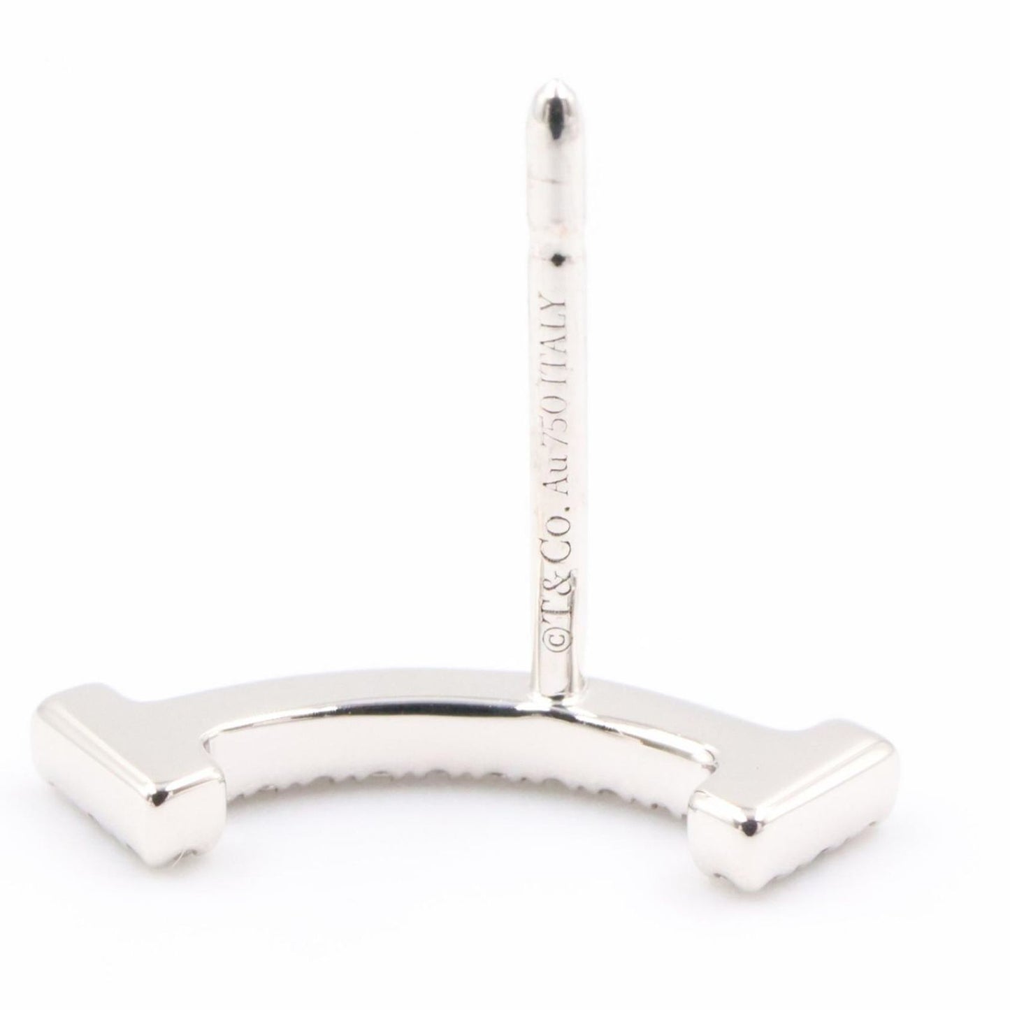 Tiffany & Co Earrings T Smile Mini Diamond 18k White Gold — view 5