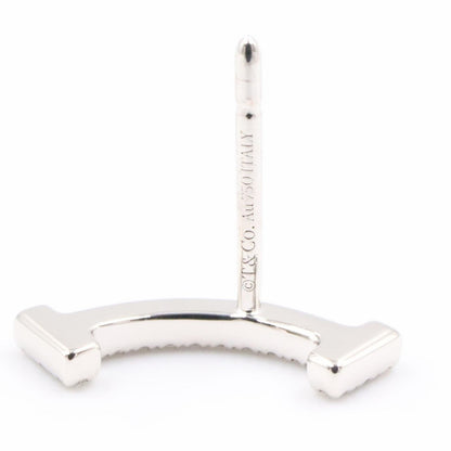 Tiffany & Co Earrings T Smile Mini Diamond 18k White Gold — view 5