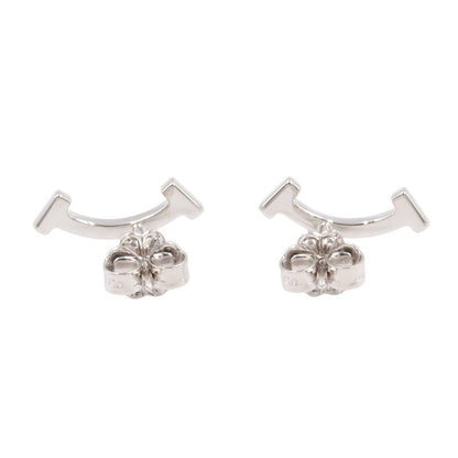 Tiffany & Co Earrings T Smile Mini Diamond 18k White Gold — view 2