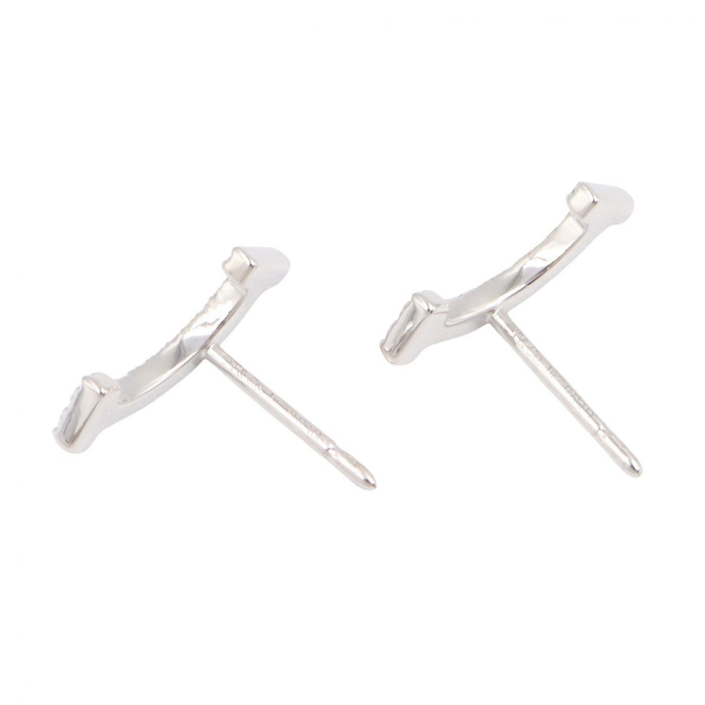 Tiffany & Co Earrings T Smile Mini Diamond 18k White Gold — view 3