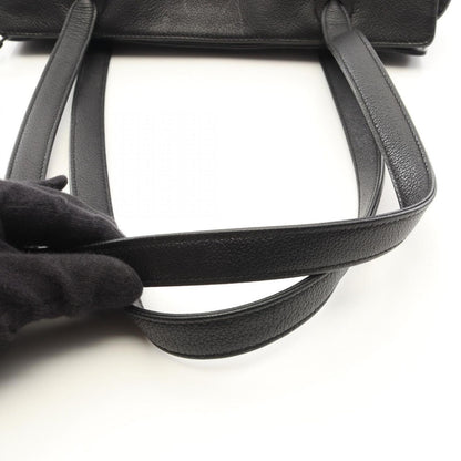 Chanel Tote CC Logo Black Leather — view 9