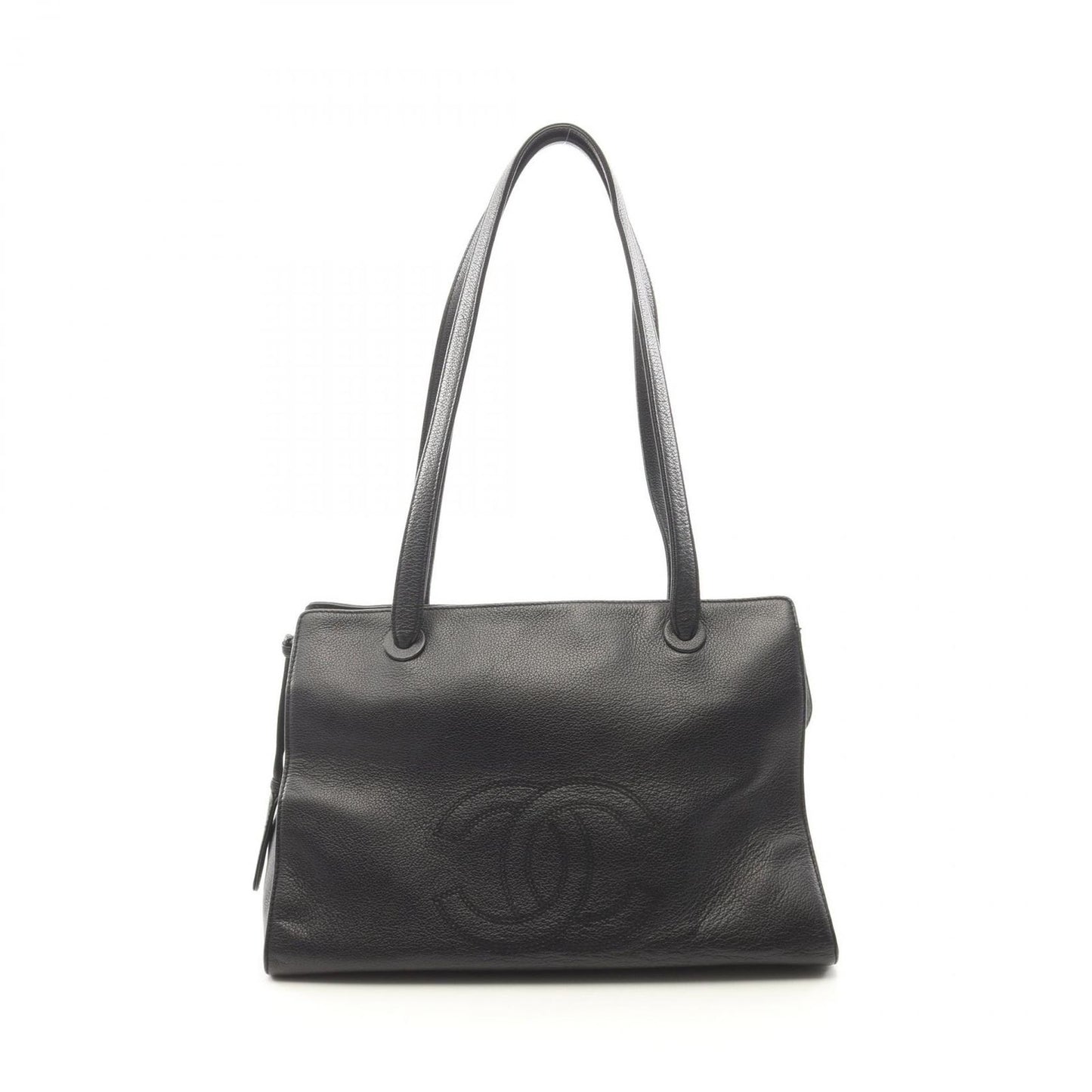 Chanel Tote CC Logo Black Leather