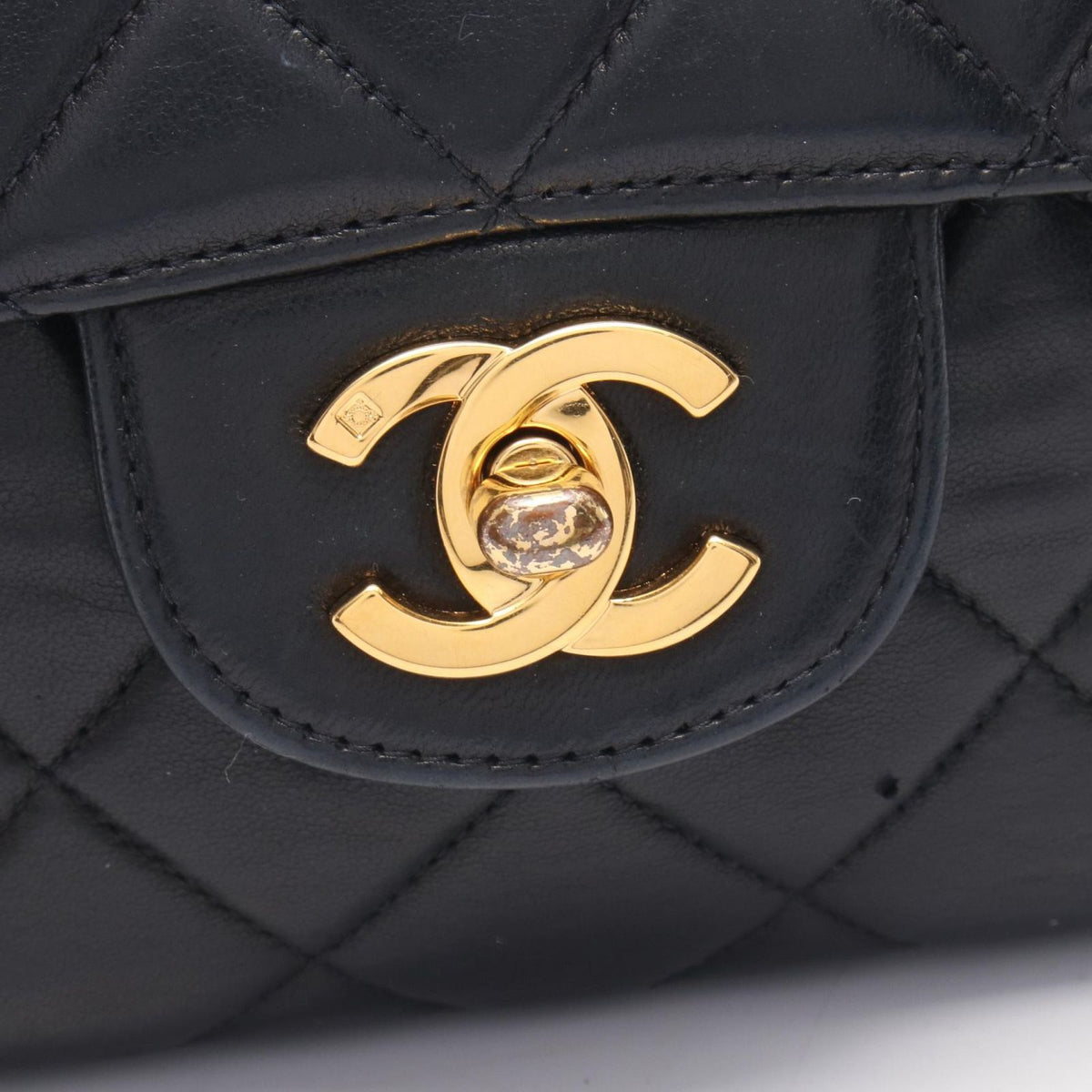 Chanel Quilted Double Face Shoulder Bag Black Lambskin — view 7