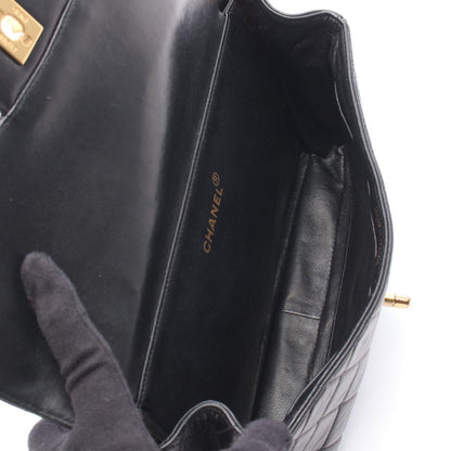 Chanel Quilted Double Face Shoulder Bag Black Lambskin — view 4