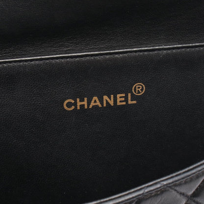 Chanel Quilted Double Face Shoulder Bag Black Lambskin — view 5