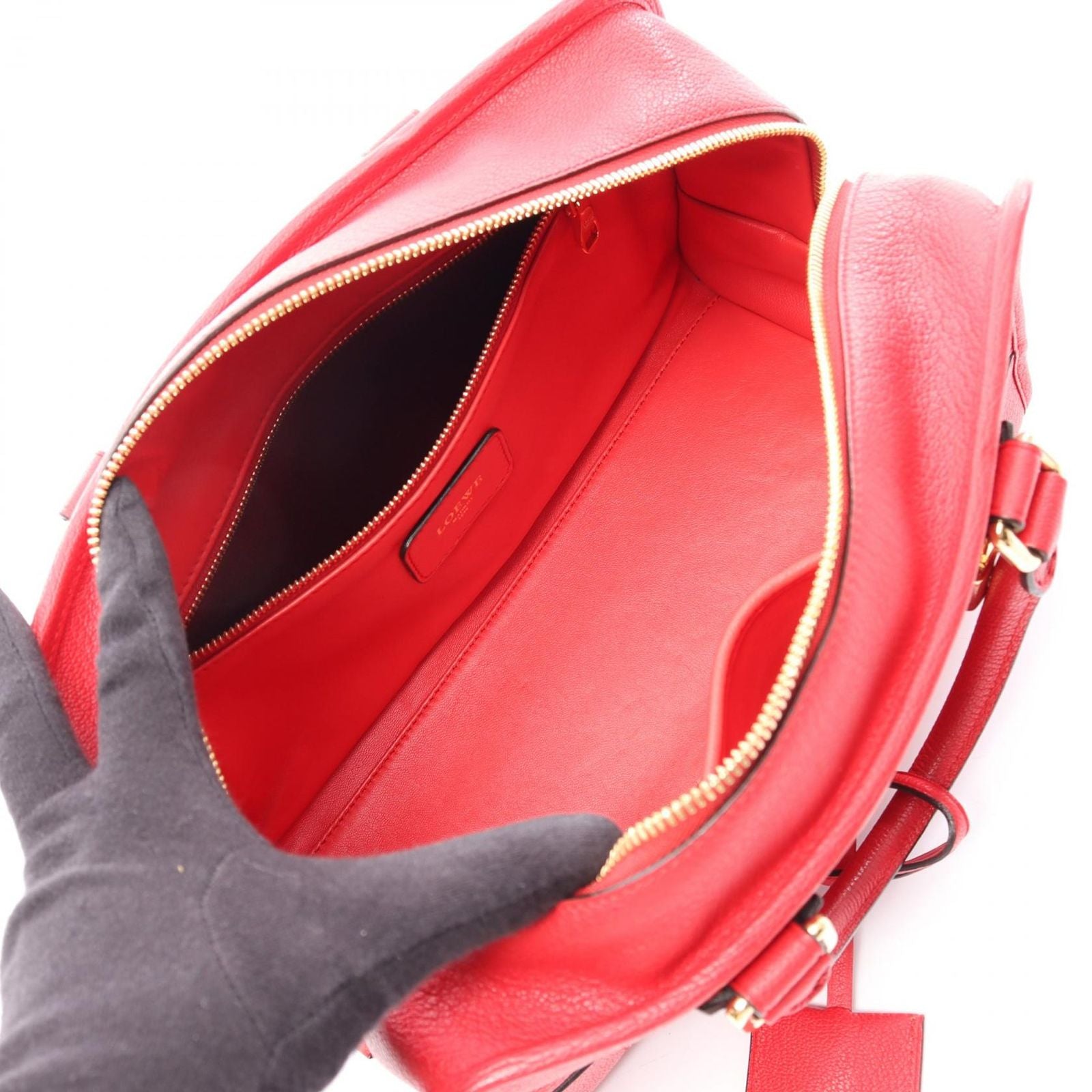 Loewe Handbag Amazona 28 Red Leather — view 3