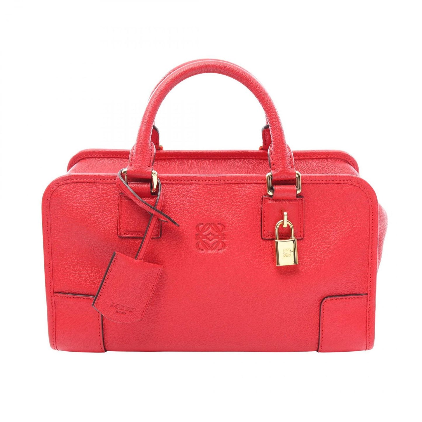 Loewe Handbag Amazona 28 Red Leather