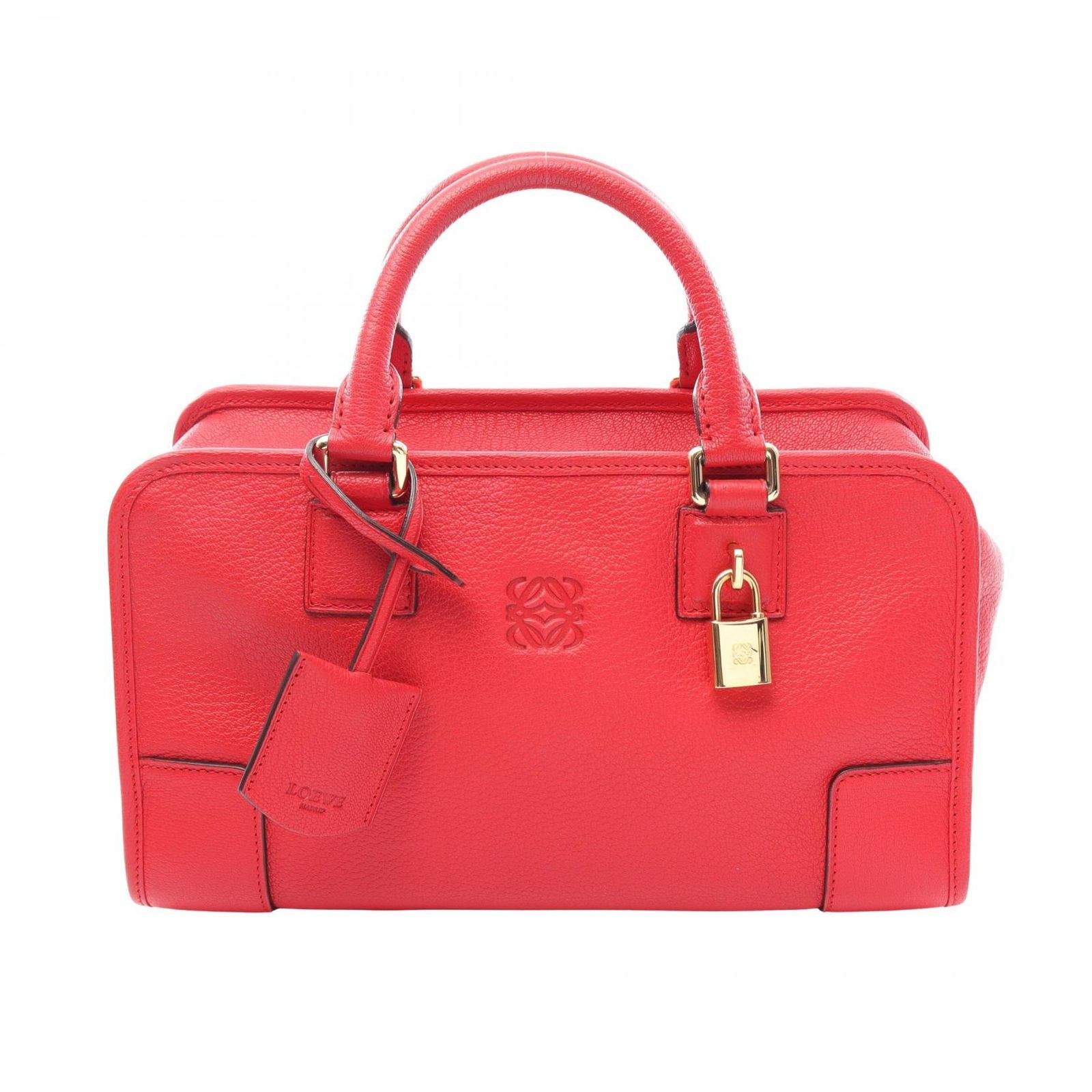 Loewe Handbag Amazona 28 Red Leather