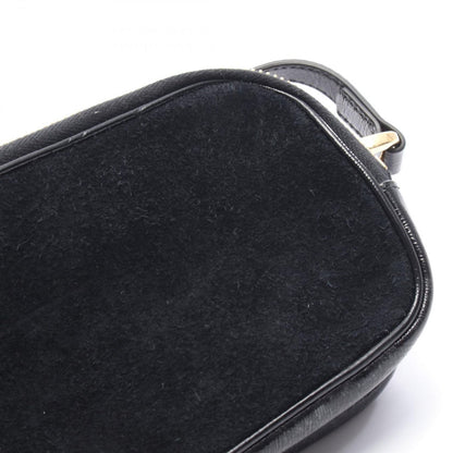 Gucci Shoulder Bag Double Black Suede Patent Ophidia GG — view 6