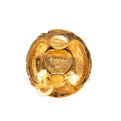 Chanel Earrings Gold Plated Rhinestone — view 3