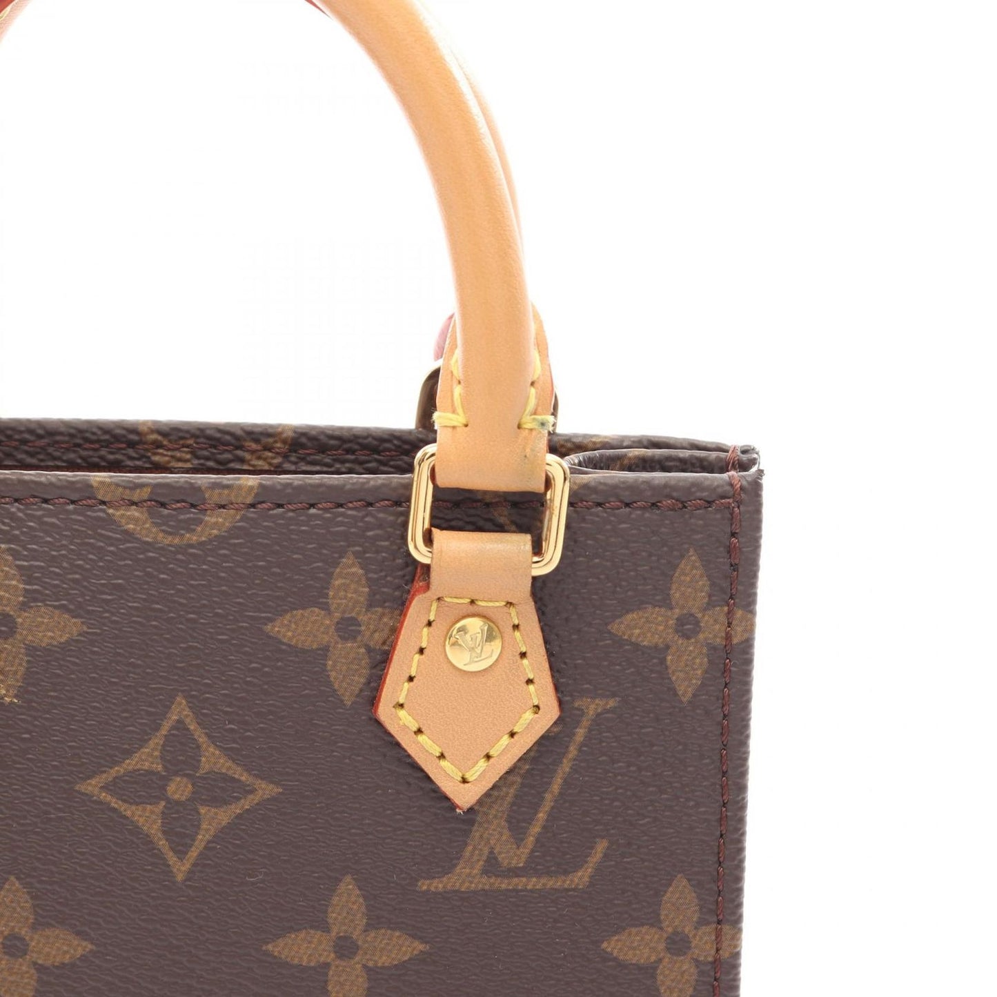 Louis Vuitton Handbag Sac Plat Monogram 2-Way Canvas Leather Petite — view 6