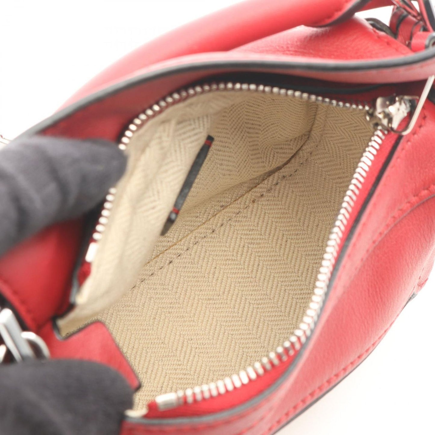 Loewe Handbag Puzzle Bag Nano 2-Way Red Leather — view 3