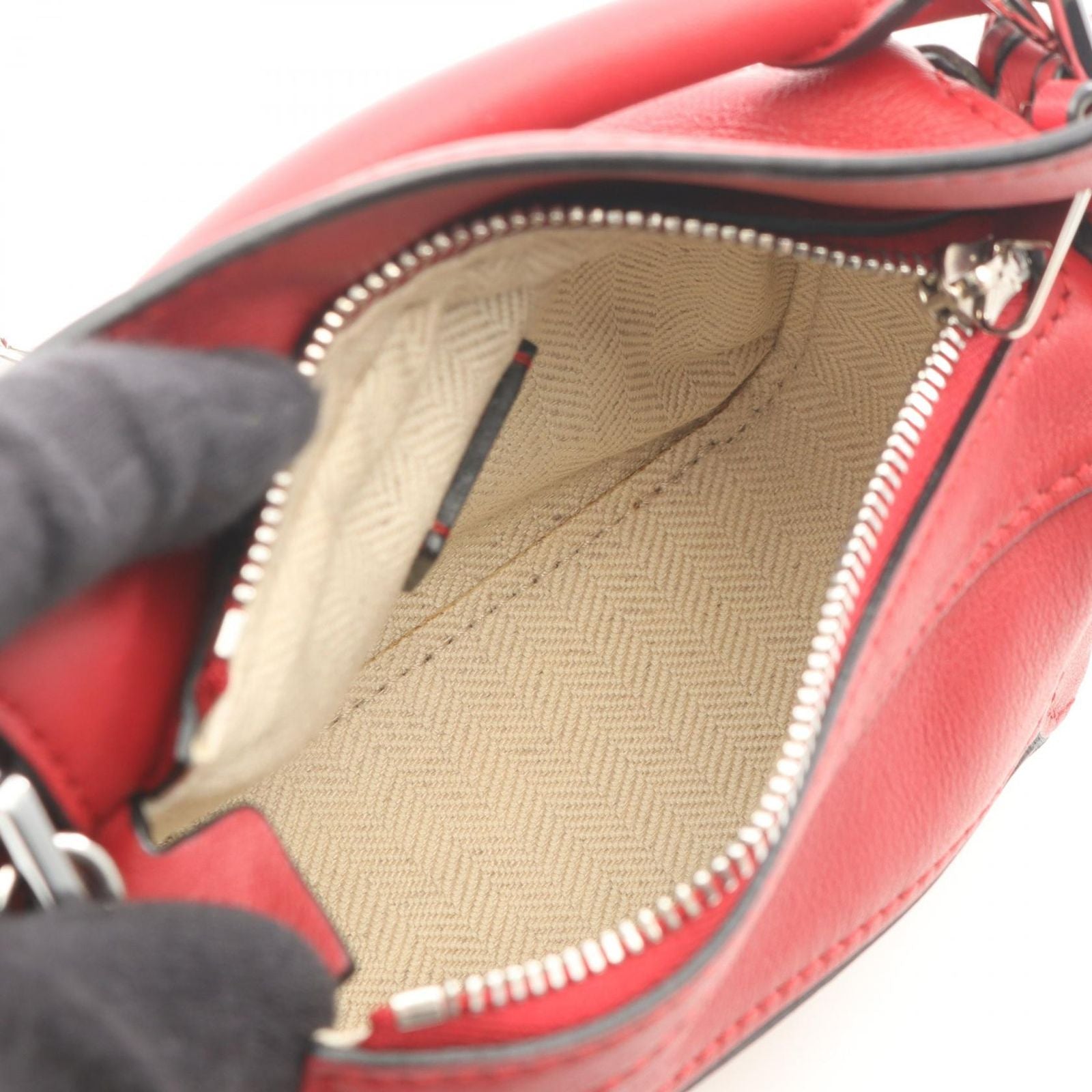 Loewe Handbag Puzzle Bag Nano 2-Way Red Leather — view 3