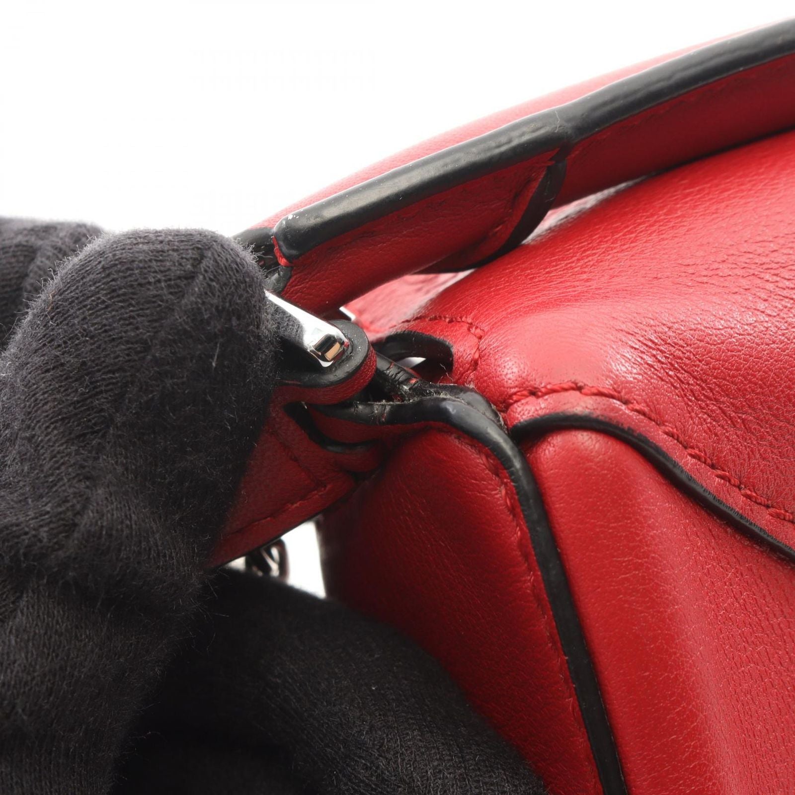 Loewe Handbag Puzzle Bag Nano 2-Way Red Leather — view 8