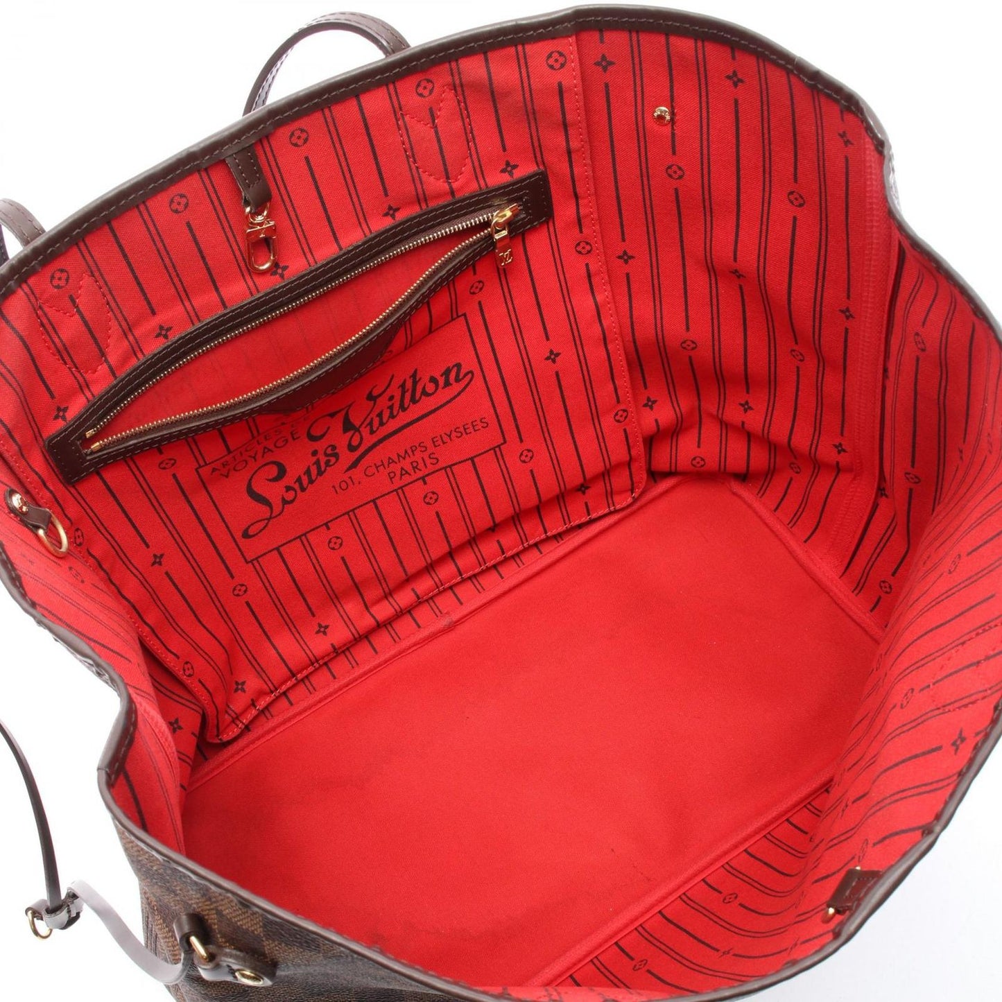 Louis Vuitton Tote Neverfull GM Damier Ebene Canvas Leather — view 3
