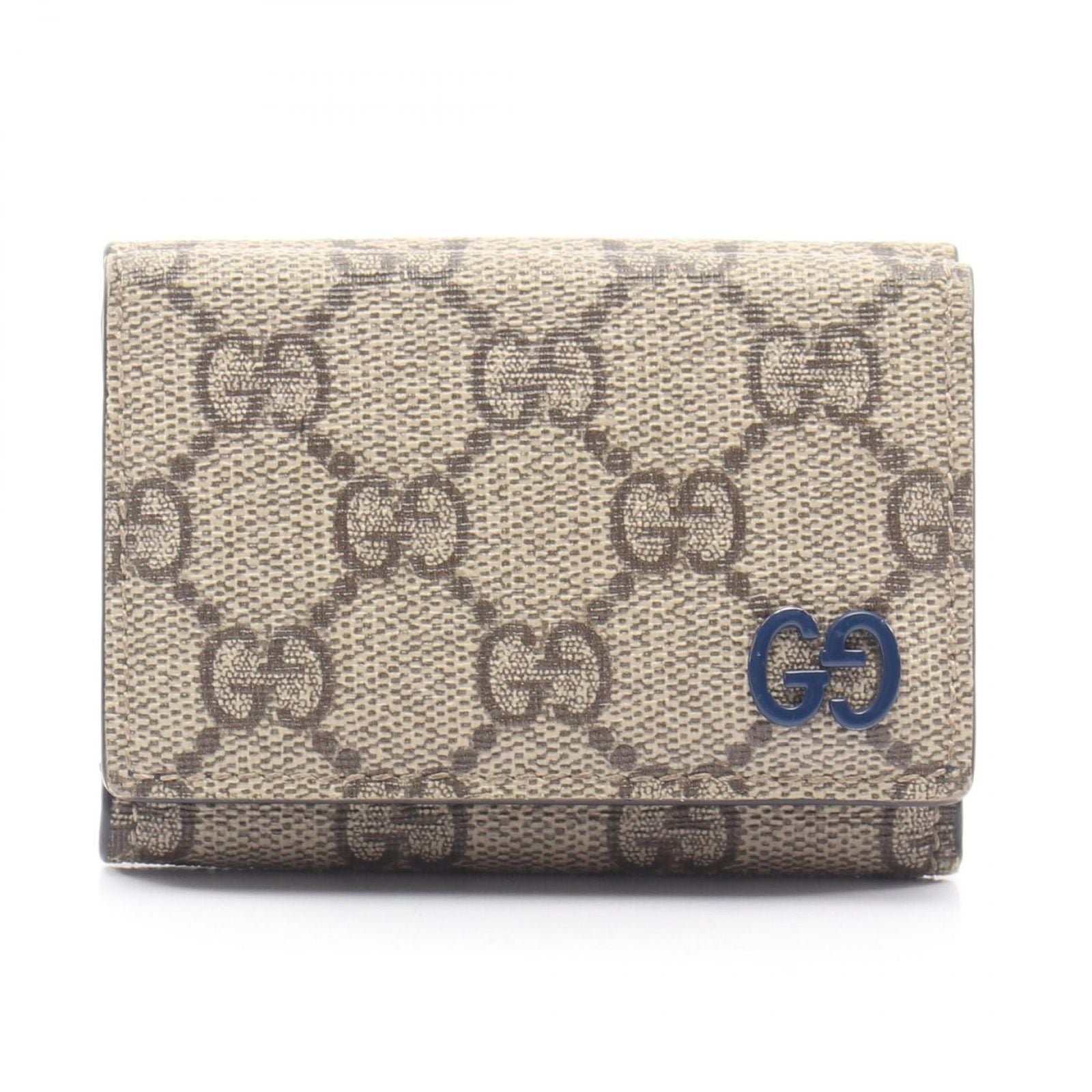 Gucci Trifold Wallet GG Mini with Detail Supreme Beige Blue