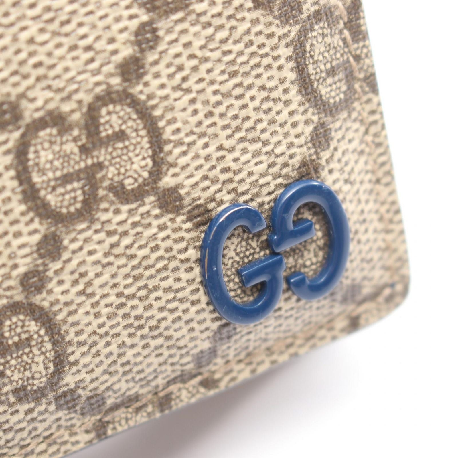 Gucci Trifold Wallet GG Mini with Detail Supreme Beige Blue — view 7
