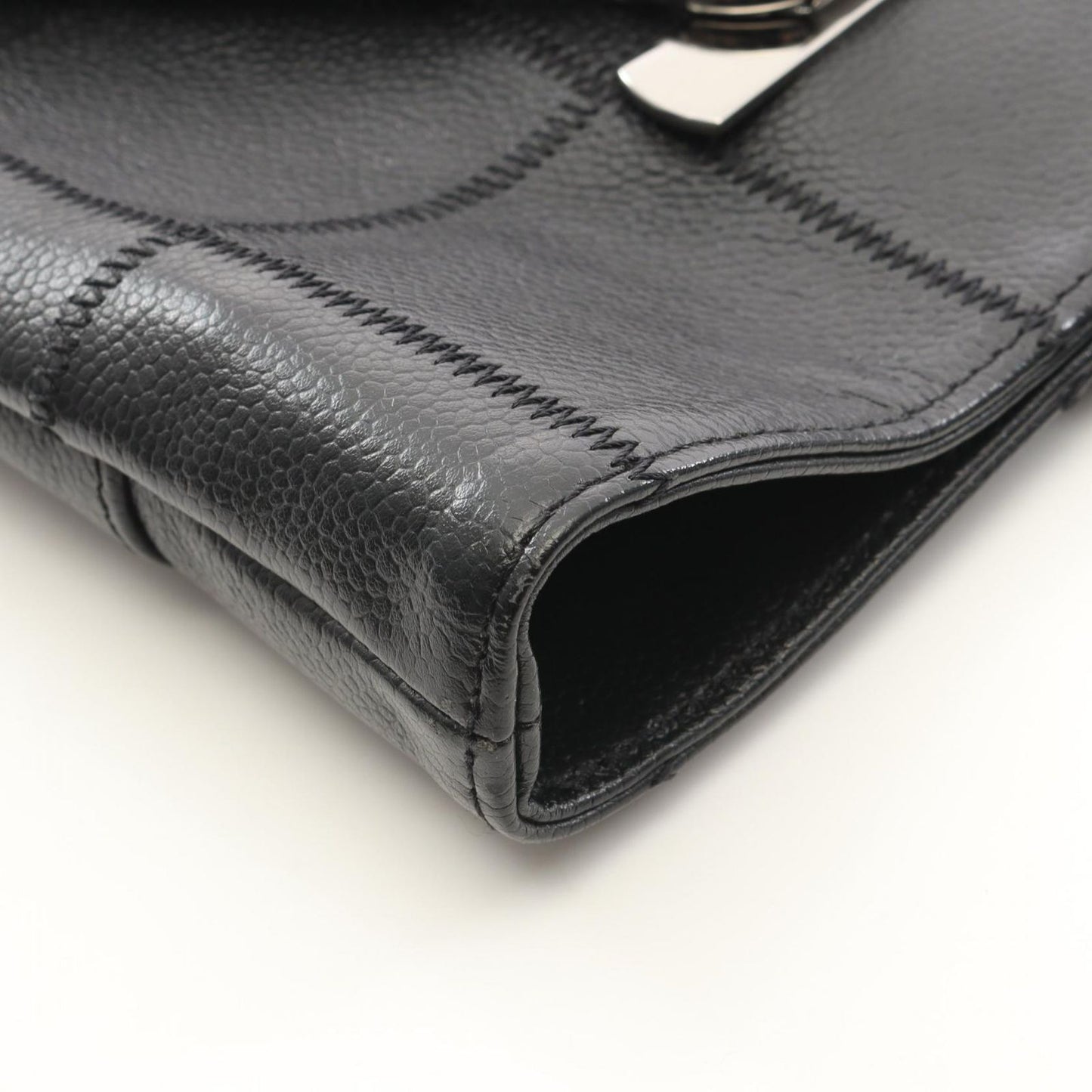 Chanel Tote Choco Bar Black Calf — view 9