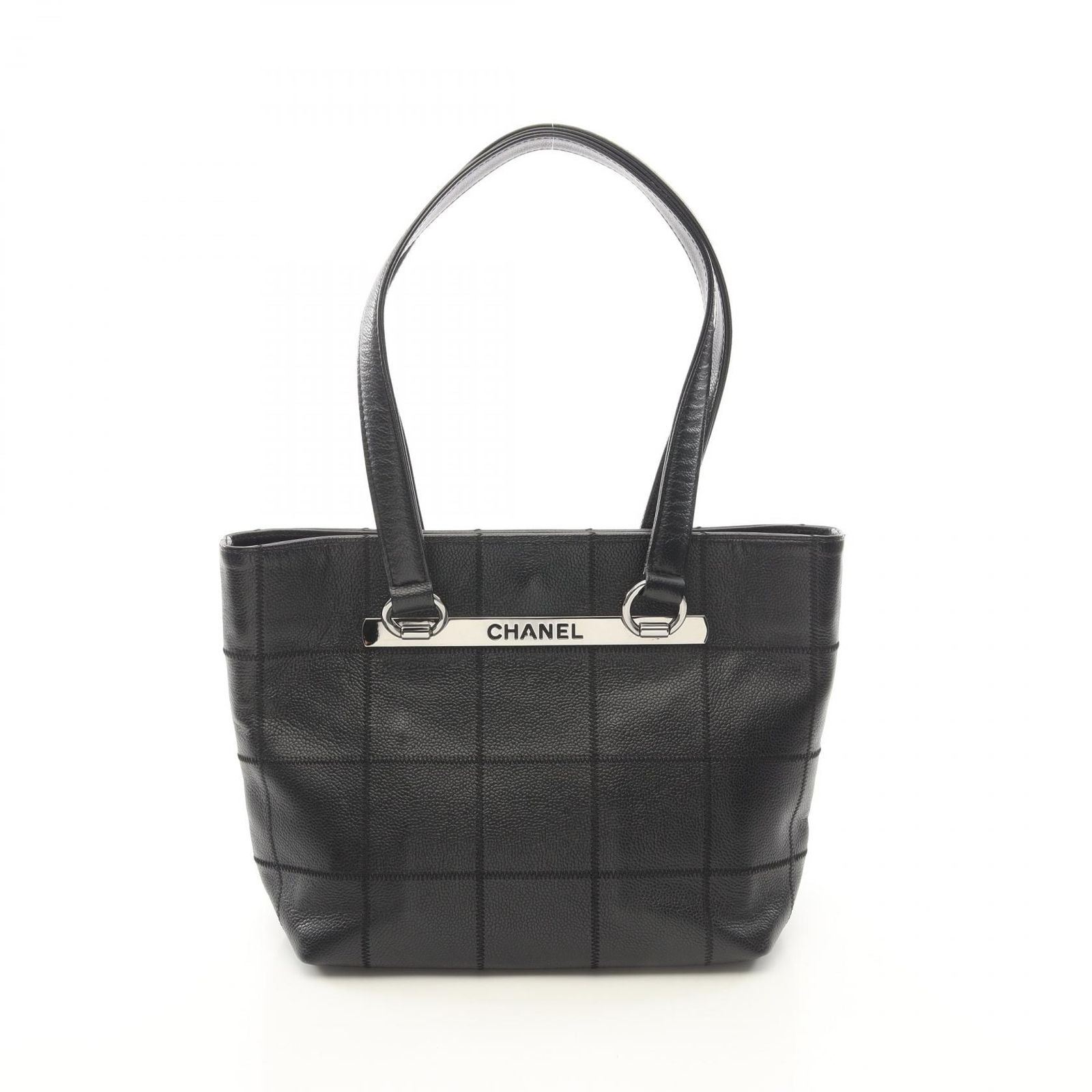 Chanel Tote Choco Bar Black Calf