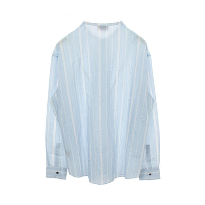 Hermes Series Button Striped Long Sleeve Cotton Shirt — view 2