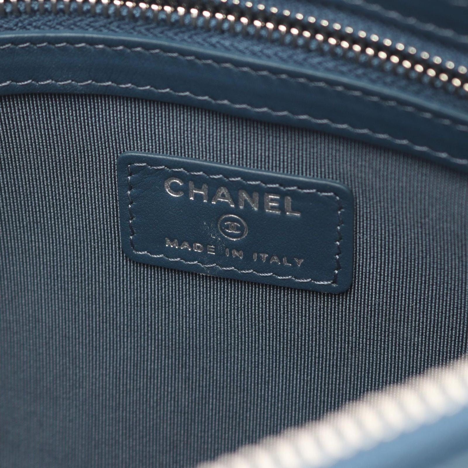 Chanel Clutch Boy Navy Caviar Leather — view 4