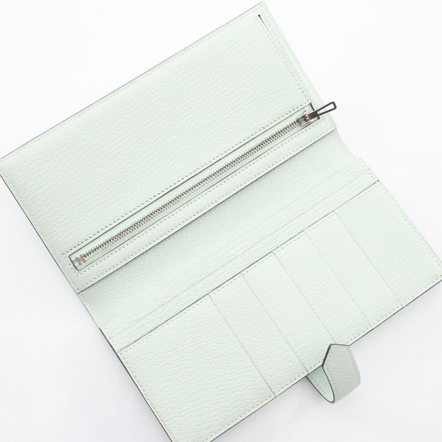 Hermes Bifold Wallet Bearn Souffle Vert Peppermint Leather — view 3