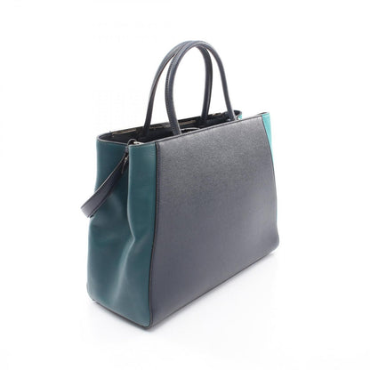 Fendi Handbag 2-Way Navy Green Leather Shoulder — view 2