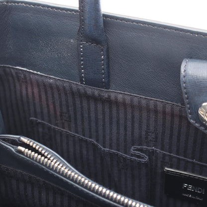 Fendi Handbag 2-Way Navy Green Leather Shoulder — view 5