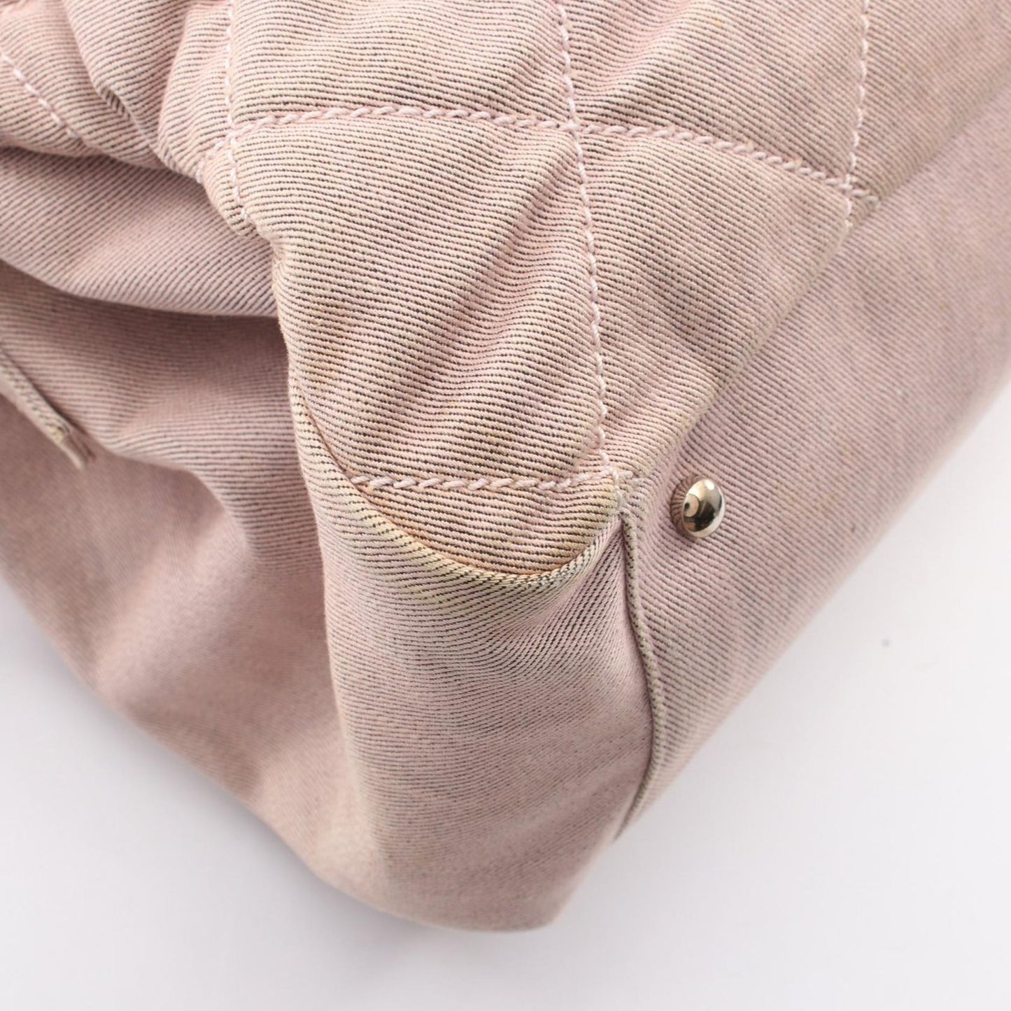 Chanel Tote CC Logo Pink Canvas Leather CC — view 7