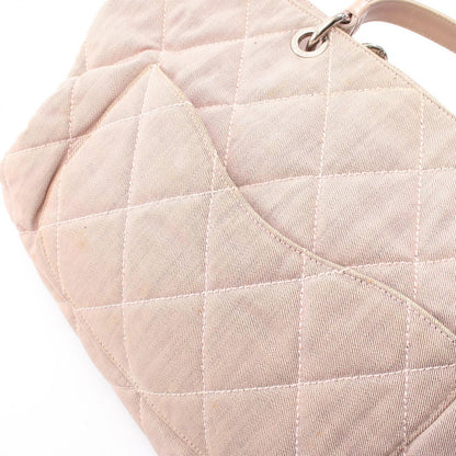 Chanel Tote CC Logo Pink Canvas Leather CC — view 6