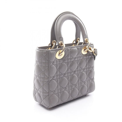Dior Handbag Lady Dior MY Abcdior Lady Dior Small Cannage 2-Way Gray Leather — view 2