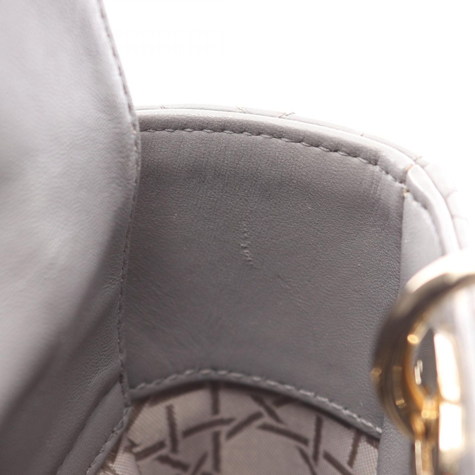 Dior Handbag Lady Dior MY Abcdior Lady Dior Small Cannage 2-Way Gray Leather — view 5