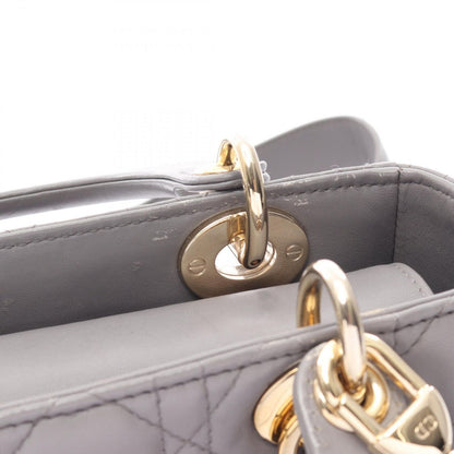 Dior Handbag Lady Dior MY Abcdior Lady Dior Small Cannage 2-Way Gray Leather — view 6