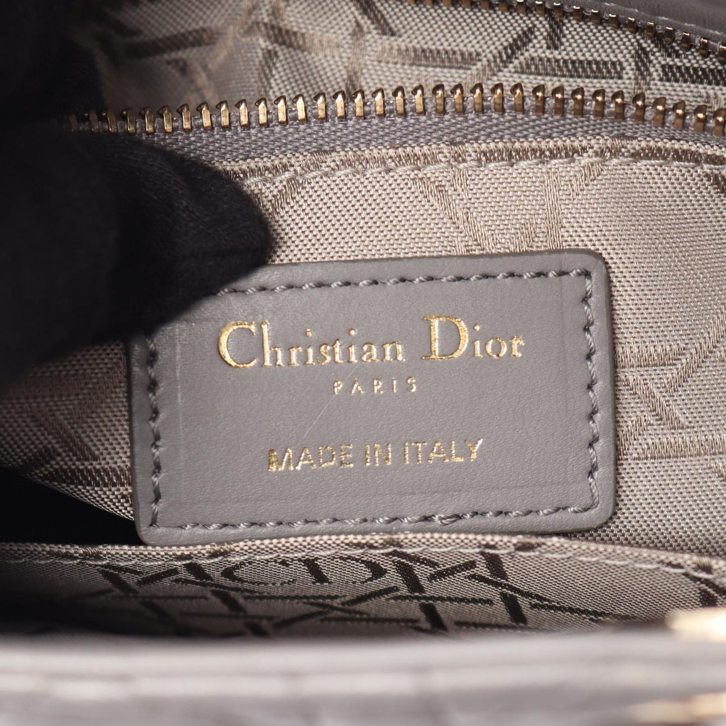 Dior Handbag Lady Dior MY Abcdior Lady Dior Small Cannage 2-Way Gray Leather — view 4