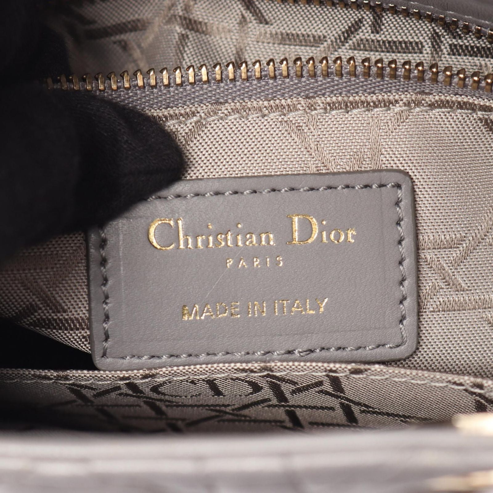 Dior Handbag Lady Dior MY Abcdior Lady Dior Small Cannage 2-Way Gray Leather — view 4