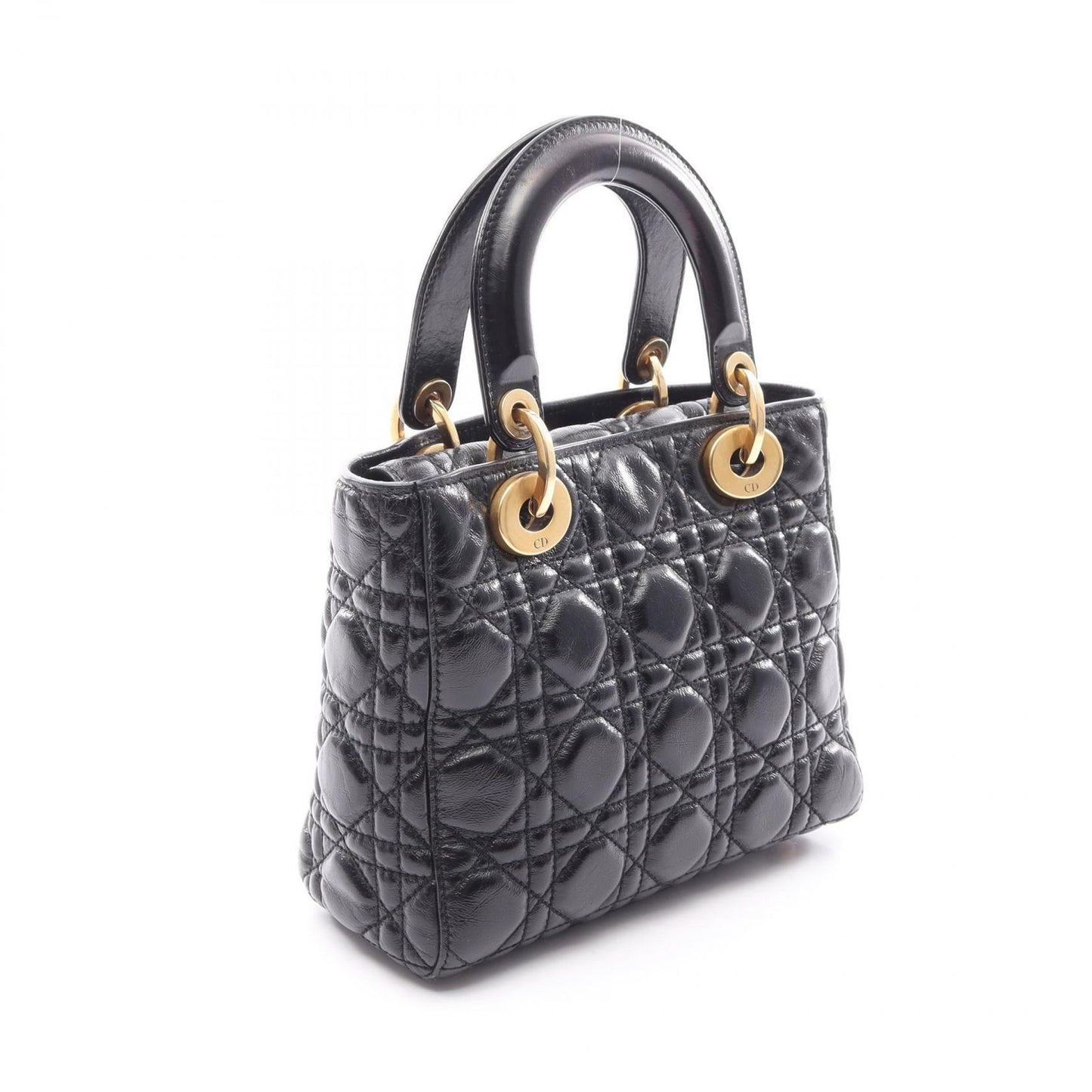 Dior Handbag Lady Dior MY Abcdior Lady Dior Small Cannage 2-Way Black Leather — view 2