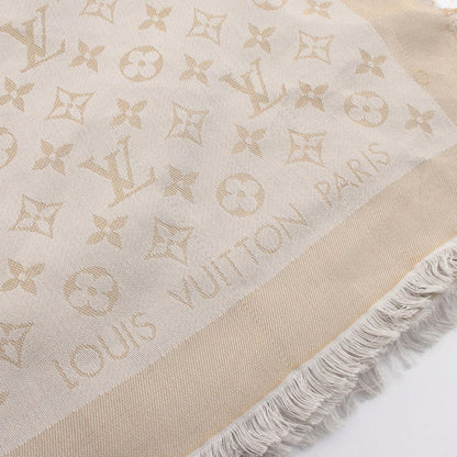 Louis Vuitton Shawl Monogram Shine Silk Wool Scarf — view 2