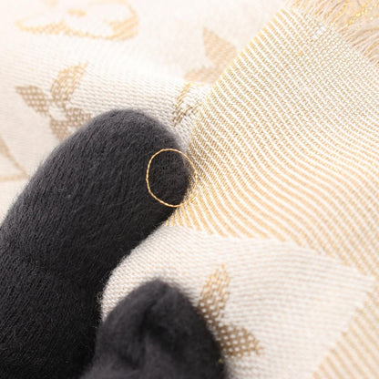 Louis Vuitton Shawl Monogram Shine Silk Wool Scarf — view 7