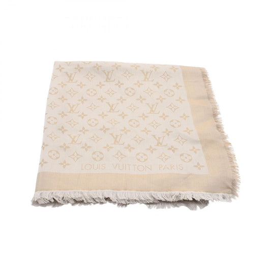 Louis Vuitton Shawl Monogram Shine Silk Wool Scarf