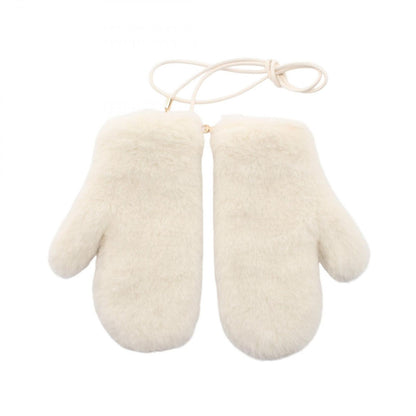 Max Mara Gloves Teddy Bear White Wool — view 2