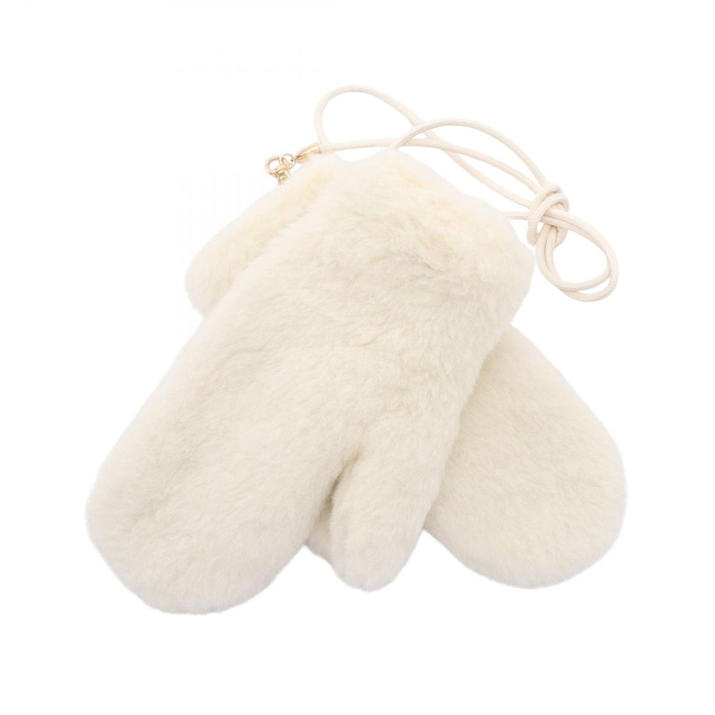 Max Mara Gloves Teddy Bear White Wool