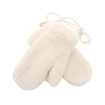 Max Mara Gloves Teddy Bear White Wool