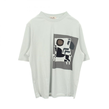 Hermes Short Sleeve T-Shirt Velky Lov Crew Neck Cotton