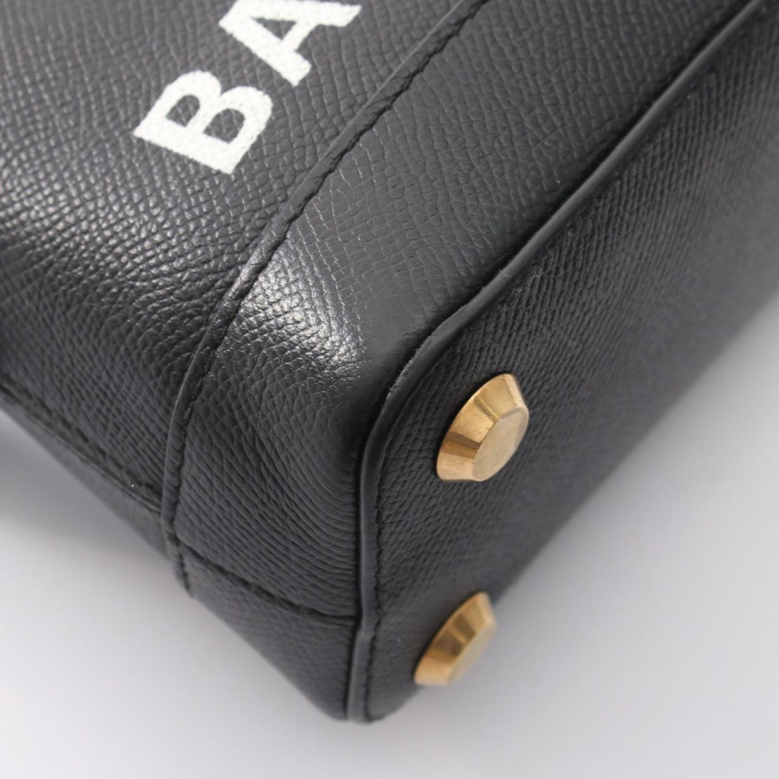 Balenciaga Handbag Bill Top Handle Xxs 2-Way Black Leather Top Bag XS — view 5