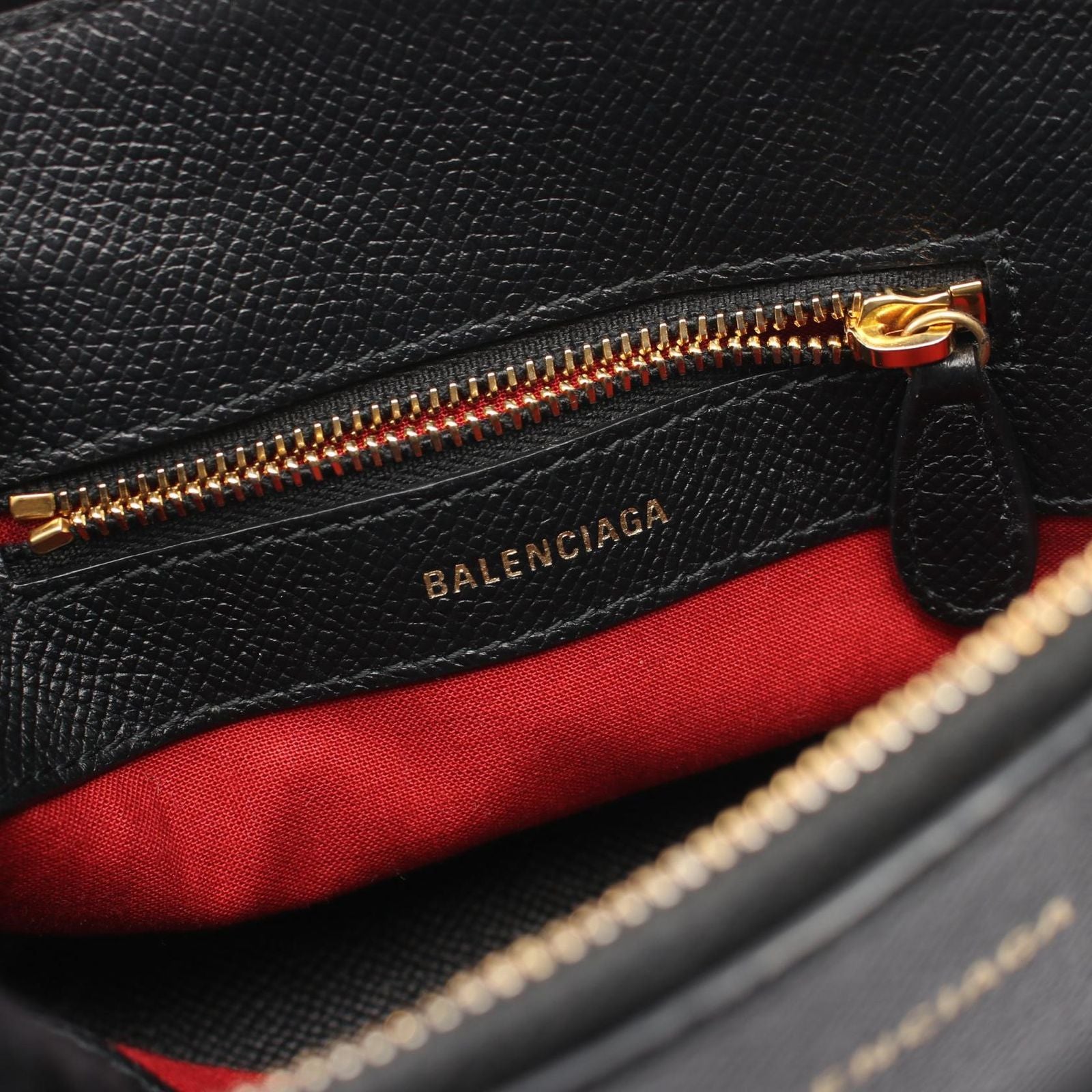Balenciaga Handbag Bill Top Handle Xxs 2-Way Black Leather Top Bag XS — view 4